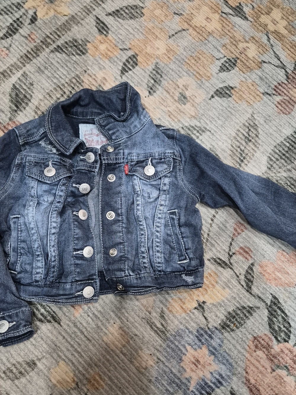 Levi's Girls' Dark Wash Blue Denim Jacket